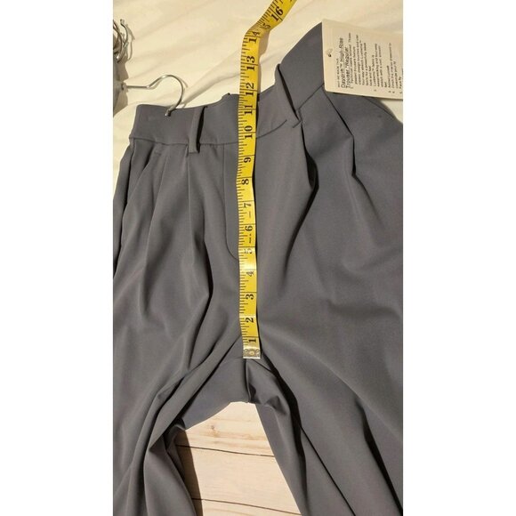 Lululemon Pants Womens XXXS 30L Day Drift Pleated HighRise Wide Leg Trouser Gray - Picture 8 of 9